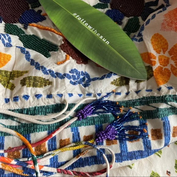 🎄 FARM Rio Salt Island Drawstring Midi Dress - Picture 11 of 11